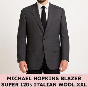 Michael Hopkins Beverly Hills Blazer Rimini Tessuti Super 120s Italian wool 50L